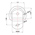 Surface Mounting Floor Pan Fitting D Ring